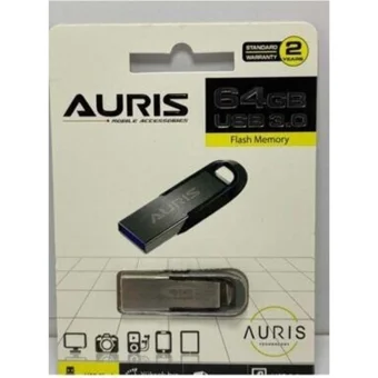 Auris Şifreli USB 3.0 Usb Type-A 64 GB Flash Bellek Gümüş