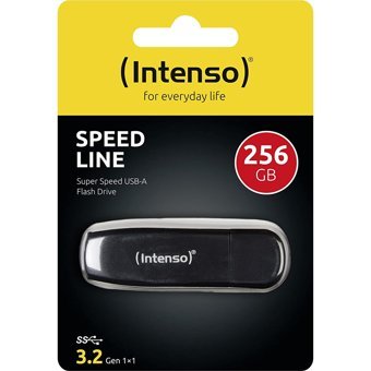Intenso Speed Line USB 3.2 Usb Type-A 256 GB Flash Bellek Siyah