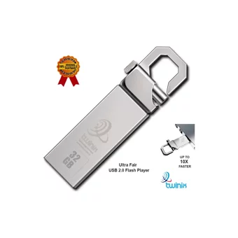 Twinix Şifreli USB 2.0 Usb Type-A 32 GB Flash Bellek Gümüş