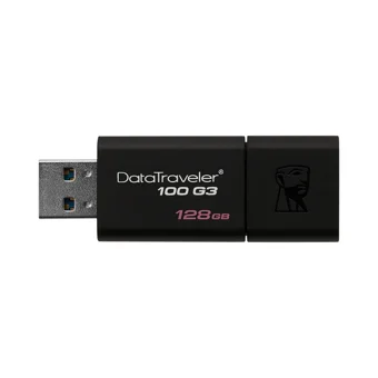 Kingston Data Traveler 100 G3 Şifreli USB 3.0 Usb Type-A 128 GB Flash Bellek Siyah