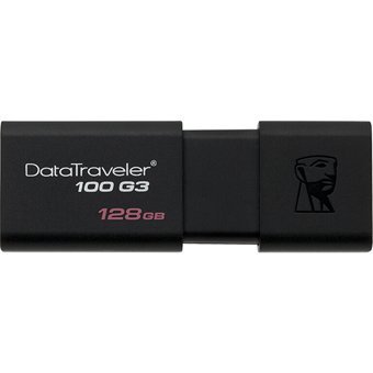 Kingston Data Traveler 100 G3 Şifreli USB 3.0 Usb Type-A 128 GB Flash Bellek Siyah