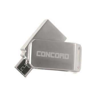 Concord C-OTG Mini Çift Taraflı USB 2.0 Usb Type-A Micro-A 8 GB Flash Bellek Gri