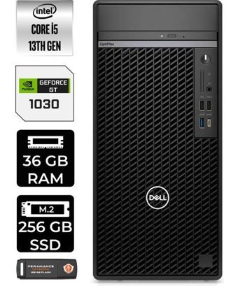 Dell Optiplex 7010MT N010O7010MTUP331 Harici GeForce GT 1030 Intel Core i5 13500 36 GB Ram 256 GB SSD Tower FreeDos Masaüstü Oyuncu Bilgisayarı + PER4 BELLEK