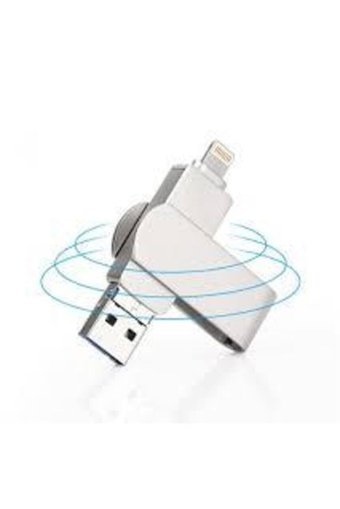 Kensa Galio Çift Taraflı USB 2.0 Lightning 32 GB Flash Bellek Gri