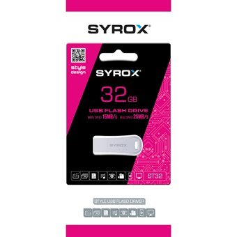 Syrox ST32 Style Desing USB 2.0 Usb Type-A 32 GB Flash Bellek Gümüş