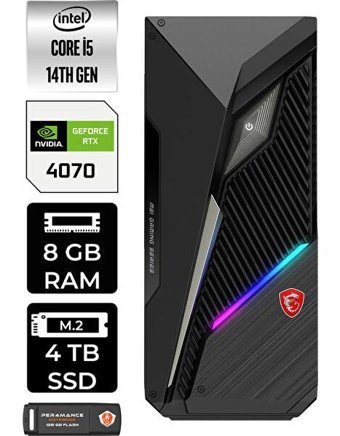 MSI Mag Infinite S3 14NUE51839EUP305 Harici GeForce RTX 4070 Intel Core i5 14400F 8 GB Ram 4 TB SSD Tower Windows 11 Home Masaüstü Oyuncu Bilgisayarı + PER4 BELLEK