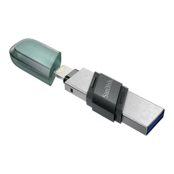 Sandisk Ixpand Flip Sdıx90N-032G-Gn6Nn Çift Taraflı USB 3.1 Lightning - Type-A 32 GB Flash Bellek Yeşil