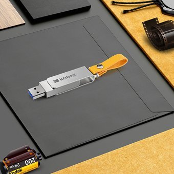 Kodak K133 Mini USB 3.0 Usb Type-A 128 GB Flash Bellek Gümüş Sarı