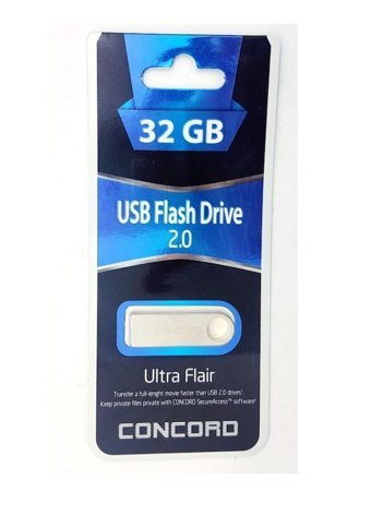 Concord C-U32 Mini USB 2.0 Usb Type-A 32 GB Flash Bellek Gümüş