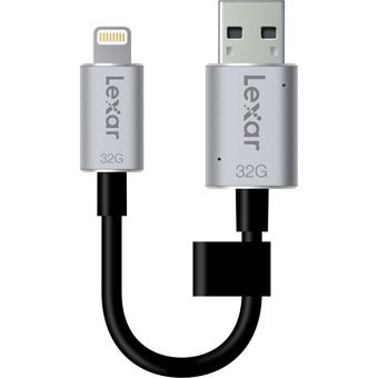 Lexar Jumpdrive C20İ Şifreli Çift Taraflı USB 3.1 Lightning - Type-C 32 GB Flash Bellek Gri