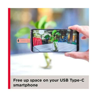 Sandisk Ultra Dual Drive Go Sdddc3-256G-G46Pc Çift Taraflı USB 3.1 Usb Type-C 256 GB Flash Bellek Pembe