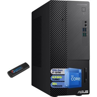 Asus Expertcenter D5 D500MD 7127000210P06 Dahili Intel UHD Graphics 770 Intel Core i7 12700 16 GB Ram 256 GB SSD Tower Windows 11 Pro Masaüstü Bilgisayar + Zetta USB Flash Bellek