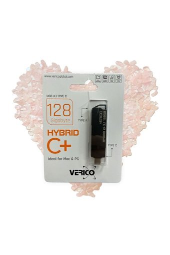 Verico Hybrid C+ USB 3.1 Usb Type-C 128 GB Flash Bellek Siyah