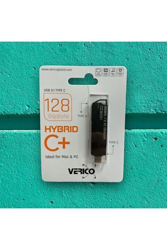 Verico Hybrid C+ USB 3.1 Usb Type-C 128 GB Flash Bellek Siyah
