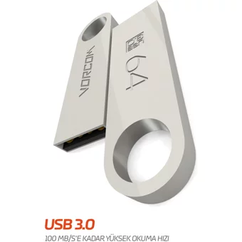 Vorcom USB 3.0 Usb Type-A 64 GB Flash Bellek Gümüş