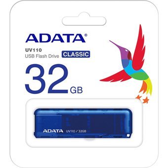 Adata UV110 Şifreli USB 2.0 Usb Type-A 32 GB Flash Bellek Mavi