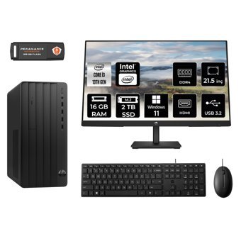 Hp Pro 290 G9 MX0ESD064 Dahili Intel UHD Graphics 730 Intel Core i3 13100 16 GB Ram 2 TB SSD Tower Windows 11 Home 21.5 inç Monitörlü Masaüstü Bilgisayar