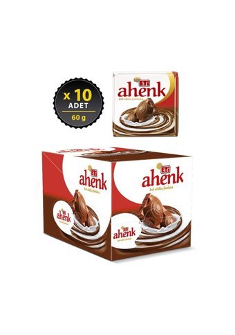 Eti Ahenk Sütlü Çikolata 60 gr 10 Adet
