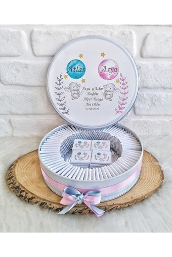 Bunnyball İkiz Bebek Hoşgeldin Sade Çikolata