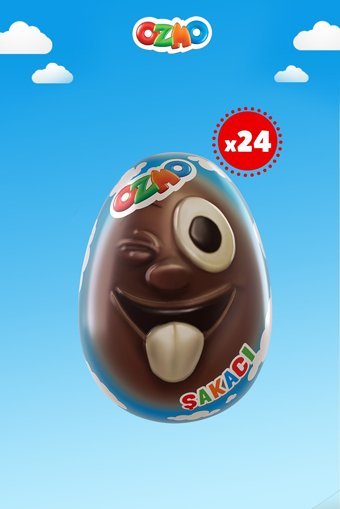 Ozmo Egg Oyuncaklı Sütlü Çikolata 20 gr 24 Adet