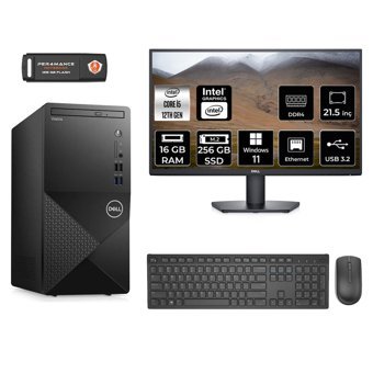 Dell Vostro 3910 MN3910D111 Dahili Intel UHD Graphics 730 Intel Core i5 12400 16 GB Ram 256 GB SSD Tower Windows 11 Pro 21.5 inç Monitörlü Masaüstü Bilgisayar