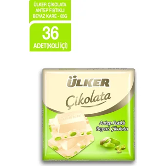 Ülker Kare Fıstıklı Çikolata 65 gr 36 Adet