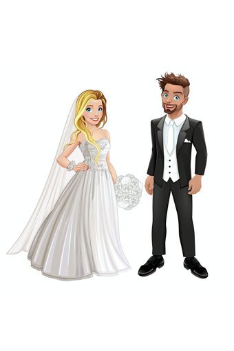 Bunnyball Gelin Damat Bohça Çeyiz Düğün Sade Çikolata