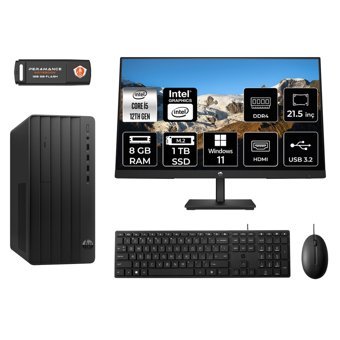 Hp Pro 290 G9 MA5EAD103 Dahili Intel UHD Graphics 770 Intel Core i5 12500 8 GB Ram 1 TB SSD Tower Windows 11 Pro 21.5 inç Monitörlü Masaüstü Bilgisayar