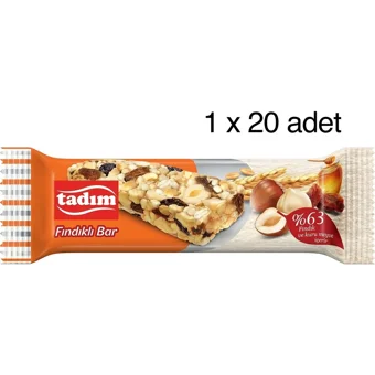 Tadım Bar Fındıklı Çikolata 30 gr 20 Adet