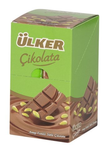 Ülker Baton Antep Fıstıklı Çikolata 30 gr 12 Adet