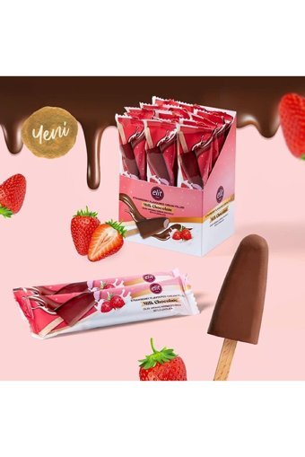 Elit Glutensiz Çilekli Çikolata 40 gr 15 Adet