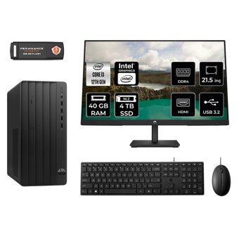 Hp Pro 290 G9 MA1EAD040 Dahili Intel UHD Graphics 730 Intel Core i3 12100 40 GB Ram 4 TB SSD Tower FreeDos 21.5 inç Monitörlü Masaüstü Bilgisayar