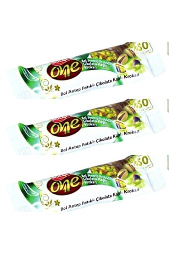 Bolçi Krokan Bar Antep Fıstıklı Çikolata 30 gr 3 Adet