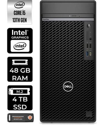 Dell Optiplex 7010MT N010O7010MTUP345 Dahili Intel UHD Graphics 770 Intel Core i5 13500 48 GB Ram 4 TB SSD Tower FreeDos Masaüstü Bilgisayar + PER4 BELLEK