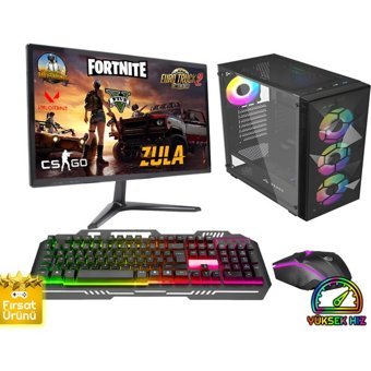 Cachex G35 Dahili Radeon Vega 8 AMD Ryzen 3 2200G 32 GB Ram 1 TB SSD Tower FreeDos 24 inç Monitörlü Masaüstü Bilgisayar