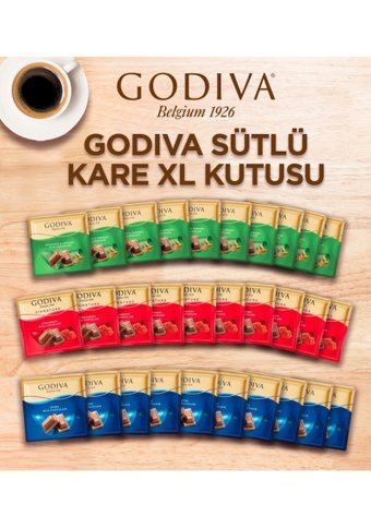 Godiva Kare Çilekli-Sütlü Çikolata