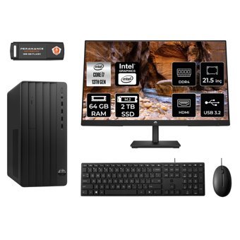 Hp Pro 290 G9 MX1ESD049 Dahili Intel UHD Graphics 770 Intel Core i7 13700 64 GB Ram 2 TB SSD Tower FreeDos 21.5 inç Monitörlü Masaüstü Bilgisayar