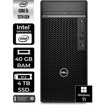 Dell Optiplex 7010MT N010O7010MTUP440 Dahili Intel UHD Graphics 770 Intel Core i5 13500 40 GB Ram 4 TB SSD Tower Windows 11 Pro Masaüstü Bilgisayar + PER4 BELLEK