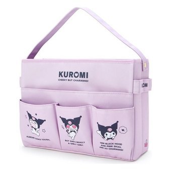 Lucky Power Kawaii Sanrio Kuromi Bölmeli Pembe Hayvan Figürlü Kumaş Büyük Boy Çok Gözlü Seyahat Makyaj Çantası
