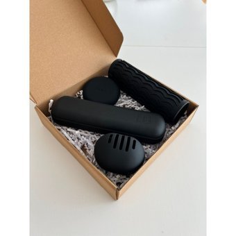 Mama Stuff Siyah Düz Silikon Mini Boy Seyahat Makyaj Çantası