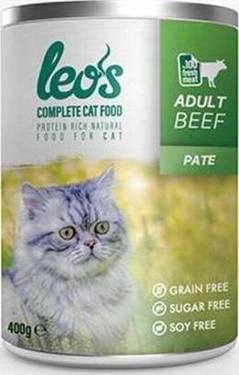 Leos Sığır Eti Yaş Kedi Maması 24x400 gr