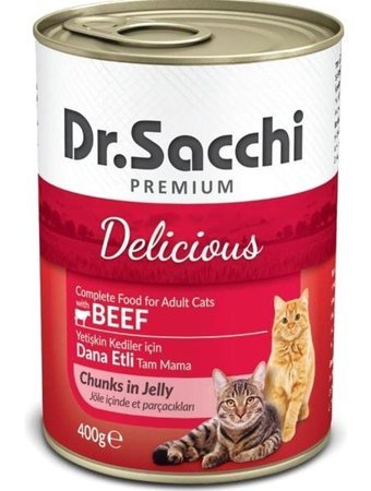 Dr.sacchi Premium Sığır Eti Yaş Kedi Maması 400 gr