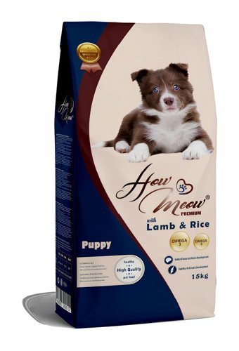 How Meow Kuzu Etli-Pirinç Tüm Irklar Yavru Köpek Maması 15 kg