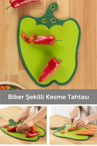 Meleni Home Plastik Büyük Yeşil Tekli Kesme Tahtası
