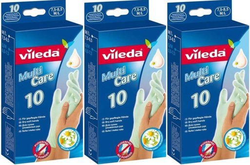 Vileda Kullan At Beyaz Medium-Large Çok Amaçlı Temizlik Eldiveni