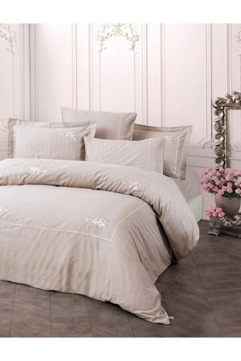 Cotton Box Brode Alameda 4 Mevsim 200x220 cm Çarşaflı Çift Kişilik Nevresim Takımı Lila