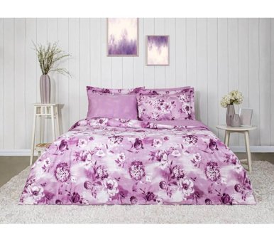 Taç Delux Vesta 4 Mevsim 200x220 cm Çarşaflı Çift Kişilik Nevresim Takımı Lila