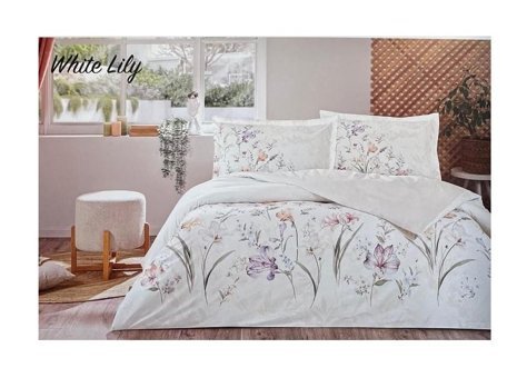 Özdilek White Lily 4 Mevsim 200x220 cm Çarşaflı Çift Kişilik Nevresim Takımı Çok Renkli