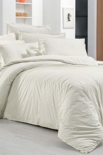 Sarev Perlita 4 Mevsim 200x220 cm Çarşaflı Çift Kişilik Nevresim Takımı Bej