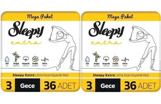 Sleepy Extra Ultra İnce 36'lı Hijyenik Ped 2 Adet
